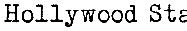 Hollywood Starfire font preview
